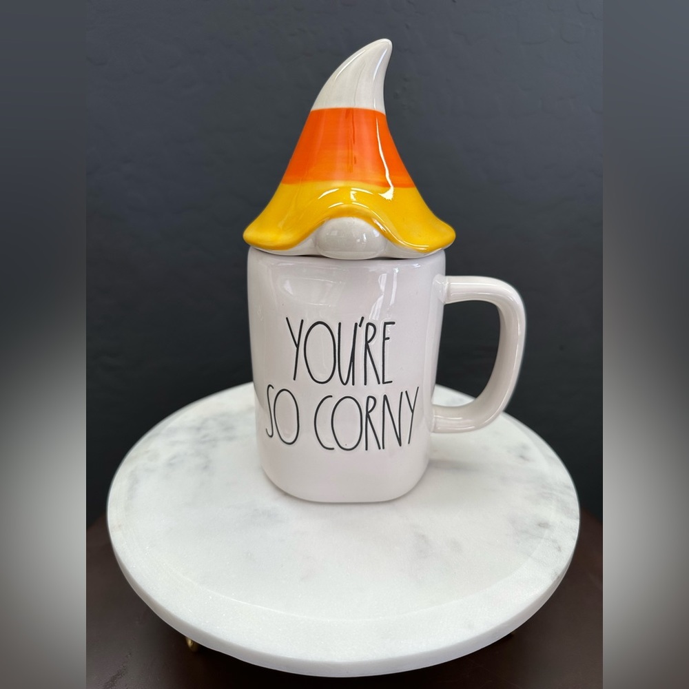 Rae Dunn You’re So Corny Mug with hat topper canister NEW coffee mug/ tea mug